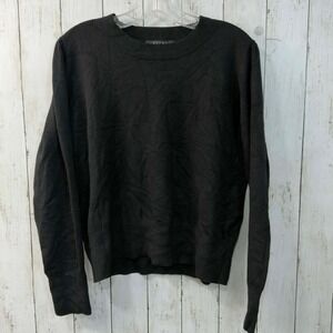 Cyrus Women's Black Crew Neck Long Sleeve Lightweight Sweater Size L